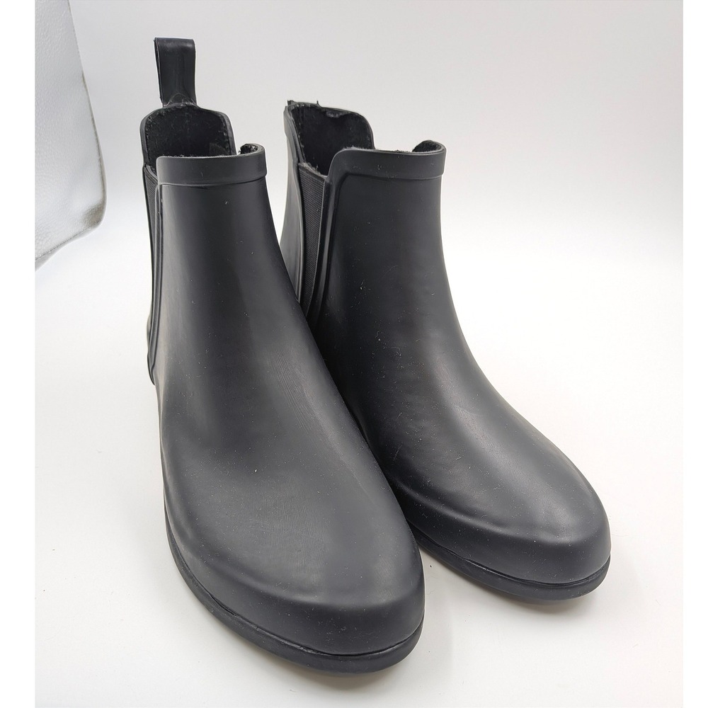 Capelli New York Rain Boots Matte Black Chelsea Gorpcore Grunge Utility Shoes 10 - Picture 1 of 7